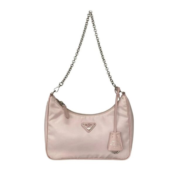 Auth PRADA Re-Edition 2005 Re-Nylon Bag Light Pink Nylon Saffiano Leather - Picture 1 of 14